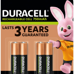 DURACELL Rechargeable AAA 750mAh Battery(Pack of 4)