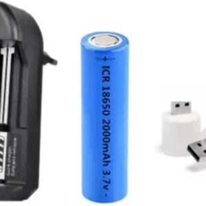 eronic LITHIUM BATTERY CHARGER 1 PCS WITH 2 PCS USB BULB FREE Camera Battery Charger(Black)