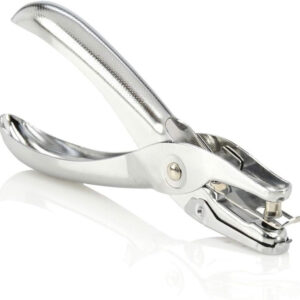 KRYTONE 1 Hole Punch with Hole Protecter Office Paper Punch for Craft Paper Punches & Punching Machines(Set Of 1, Silver)