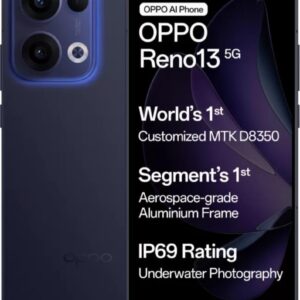 OPPO Reno13 5G (Luminous Blue,8 GB RAM, 128 GB Storage) with No Cost EMI/Additional Exchange Offers