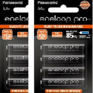 Panasonic BK3HCCE/8BN ENELOOP AA Rechargeable 2550 mAh manufactured in Japan Battery(Pack of 8)