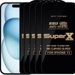 Qyist Edge To Edge Tempered Glass for IPHONE 15(Pack of 5)
