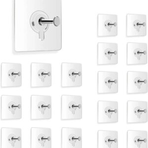 REDCARP 20 pcs adhesive 6mm nail wall hook for hanging photo frame, wall clock, Hook 20(Pack of 20)