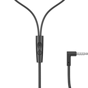 boAt Bassheads 213L, 3.5mm L-Shaped Connector, Inline Mic, Braided Cable, 120cm Cable Bluetooth(Active Black, In the Ear)