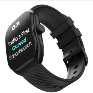 GOBOULT Trail 2.01" 3D Curved Display, Working Crown, Health Monitor Smartwatch(Raven Black Strap, Free Size)