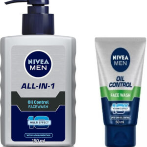 NIVEA All-in-1 Oil Control -150ml & Oil Control - 50ml (Pack of 2) Face Wash(200 ml)