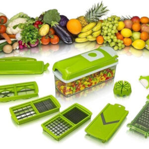 Shivshree Steel Vegetable and Fruit Chipser/Chopper/Slicer/Chopper Cutter/chipser Slicer Grater/Fruit Chopper/Potato Slicer/Slicer Dicer/Salad Cutter machine/12 Blades 1 Peeler Inside Vegetable & Fruit Grater & Slicer(1 chopper set)