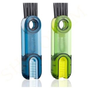 Shyam Enterprise-3 in 1 Multifunctional Bottle Cleaning Brush (Pack of 2) for Bottle Cap | Cup Cleaner Brush | Multipurpose Tool for Crevices, Grooves, Lid, Straw | Cup Lid Gap Cleaning Brush