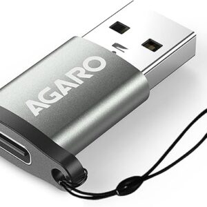 AGARO USB 3.0 Type C Female to USB Male OTG Adapter, 5 Gbps High-Speed Data Transfer, Compatible with Laptops, Tablets, Smartphone, Chargers and More Devices with Standard USB A Interface