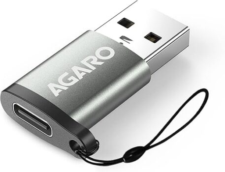AGARO USB 3.0 Type C Female to USB Male OTG Adapter, 5 Gbps High-Speed Data Transfer, Compatible with Laptops, Tablets, Smartphone, Chargers and More Devices with Standard USB A Interface