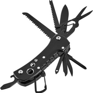 amazon basics 15-in-1 Multi-Tool Pocket Knife with Nylon Sheath