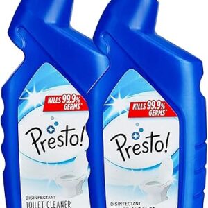 Amazon Brand - Presto! Disinfectant Toilet Cleaner, Original | 2 Litre | 1 L X 2 Packs | Kills 99.9% Germs | Removes Tough Stains | Provides Long Lasting Freshness