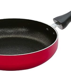 Amazon Brand - SOLIMO - NON STICK FRY PAN (22 CM, INDUCTION AND GAS STOVE COMPATIBLE),Black