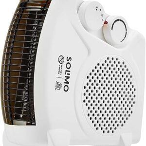 Amazon Brand - Solimo 2000/1000 Watts Room Heater with Adjustable Thermostat (ISI certified, White colour, Ideal for small to medium room/area)