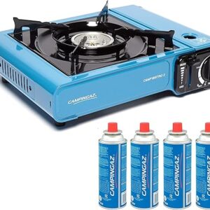 CAMPINGAZ Camp Bistro with CP250 Portable Gas Cartridge - Pack of 4 (Blue, 33 x 28 x 9 cm)