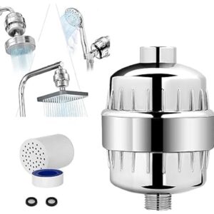 Shower Filter for Bathroom for Hard Water Problems | Water Softener for Home Reduces Dry | Angle-Adjustable | Eczema and Dramatically Improve The Condition of Your Skin Shower Filter