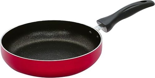 Amazon Brand – SOLIMO – NON STICK FRY PAN (22 CM, INDUCTION AND GAS STOVE COMPATIBLE),Black