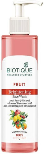 Biotique Fruit Brightening Face Wash| Ayurvedic and Organically Pure| Advanced Swiss Technology |100% Botanical Extracts| Suitable for All Skin Types |
