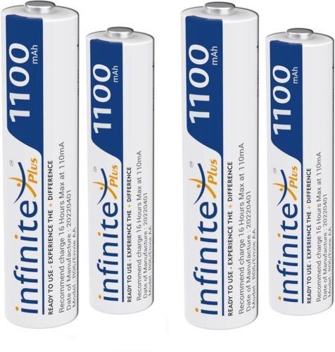 ENVIE® (AAA11002PL) AAA Rechargeable Batteries, High-Capacity Ni-MH 1100 mAh, Low Self Discharge, Pre-Charged