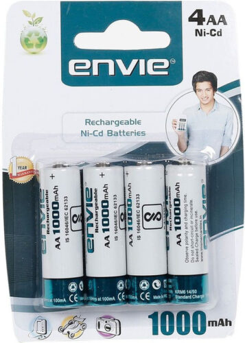 ENVIE® (AA10004PLNi-CD) Quick Rechargeable AA 1000mAh Ni-CD Batteries