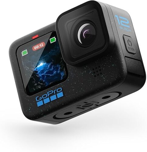 GoPro HERO12 Waterproof Action Camera with Front & Rear LCD Screens,