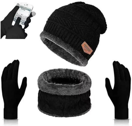 HappenWell 3 PICS WINTER WOOLEN MEN & WOMEN Cap