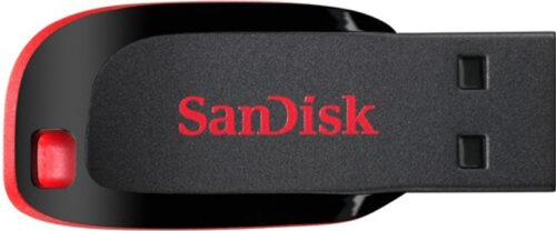 SanDisk Cruze Blade SDCZ50 64 GB Pen Drive Compatible with Desktop Computer, Laptop, Television USB 2.0 Plastic Case  (Red, Black)