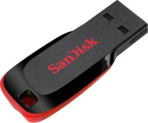 SanDisk Cruze Blade SDCZ50 64 GB Pen Drive Compatible with Desktop Computer, Laptop, Television USB 2.0 Plastic Case  (Red, Black)