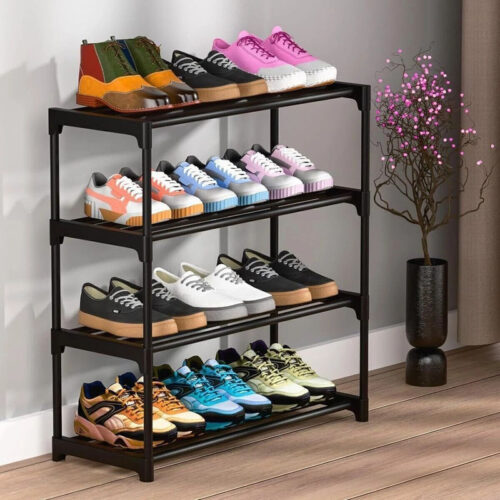 SKEDIZ Shoe Stand For Home Plastic, Metal Shoe Stand