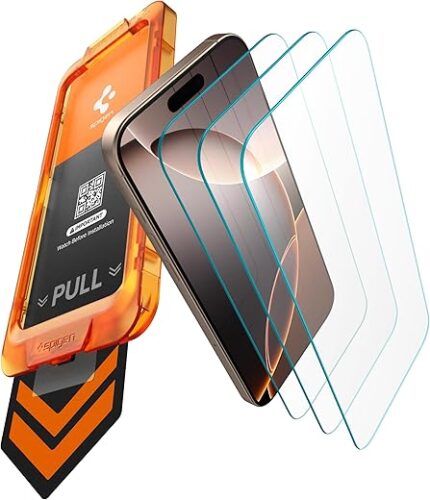 Spigen AlignMaster S Tempered Glass Screen Guard for iPhone 16 Pro Max