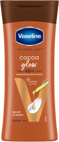 Vaseline Cocoa Glow Serum In Lotion, 400 ml | 100% Pure Cocoa & Shea Butter for Glowing & Soft Skin