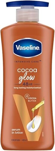 Vaseline Cocoa Glow Serum In Lotion, 400 ml | 100% Pure Cocoa & Shea Butter for Glowing & Soft Skin